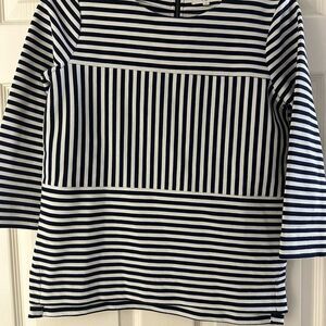 Madewell Navy and White Striped Top